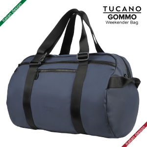 TUCANO Tucano Gommo 再生塑料可變換成背包的週末旅行包 8211 藍色意大利設計