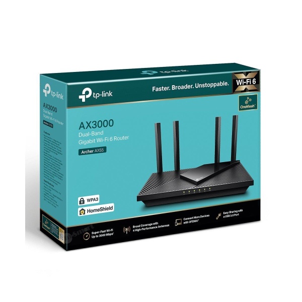 TP-LINK - Archer AX55 AX3000 雙頻 Wi-Fi 6 802.11ax Gigabit Router 路由器 (支援 Amazon Alexa) - Image 2