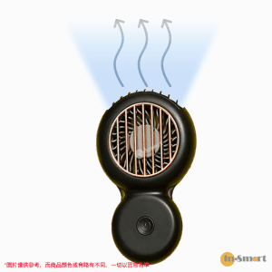 DOMA - FF-88 帶燈超薄免提掛頸式頂出風  超薄充電便携風扇 迷你風扇  黑色