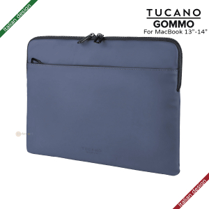TUCANO 8211 Gommo 再生塑料電腦袋 13-14英寸筆記型電腦袖套  防震保護套  電腦手提袋意大利設計 8211 藍色意大利設計