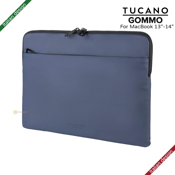 TUCANO - Gommo 再生塑料電腦袋 13-14英寸筆記型電腦袖套 / 防震保護套 / 電腦手提袋｜意大利設計 - 藍色｜意大利設計