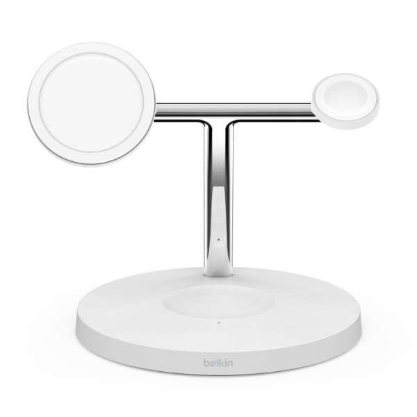 Belkin - BOOST↑CHARGE™ PRO MagSafe 15W 3 合 1 無線充電器｜Apple Watch 快速充電｜白色 (WIZ017myBK) - Image 2