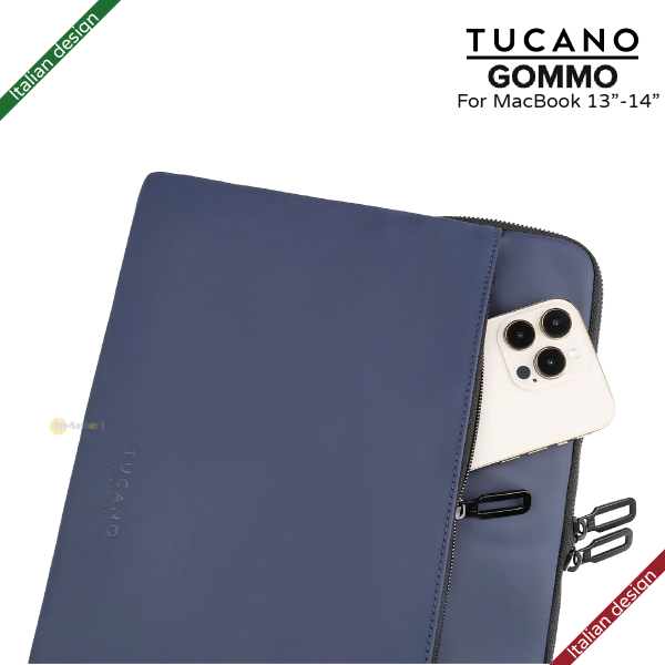 TUCANO - Gommo 再生塑料電腦袋 13-14英寸筆記型電腦袖套 / 防震保護套 / 電腦手提袋｜意大利設計 - 藍色｜意大利設計 - Image 3
