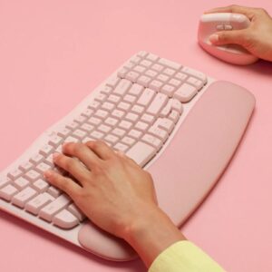 Alternative view of Logitech - WAVE KEYS 軟墊手託 無線 人體工學鍵盤 - 粉紅色