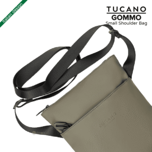 TUCANO Tucano Gommo 再生塑料帶有內部防輻射系統的小肩包 8211 綠色意大利設計