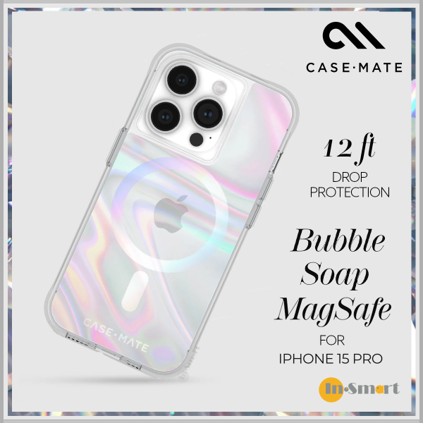 CASEMATE - iPhone 15 Pro Soap Bubble MagSafe 保護殼