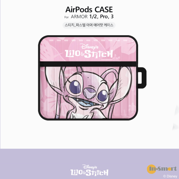 Disney - AirPods Pro 保護殼 史迪奇 史迪仔 粉紅色