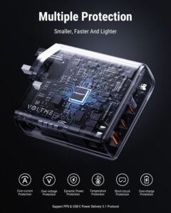 VOLTME Revo 140 8211 PD140W USB-C2USB-A 三端口快速充電器英規- 黑色