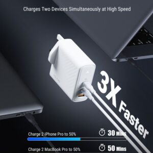 VOLTME 8211 Revo 140 8211 PD140W USB-C2USB-A 三端口快速充電器英規- 白色