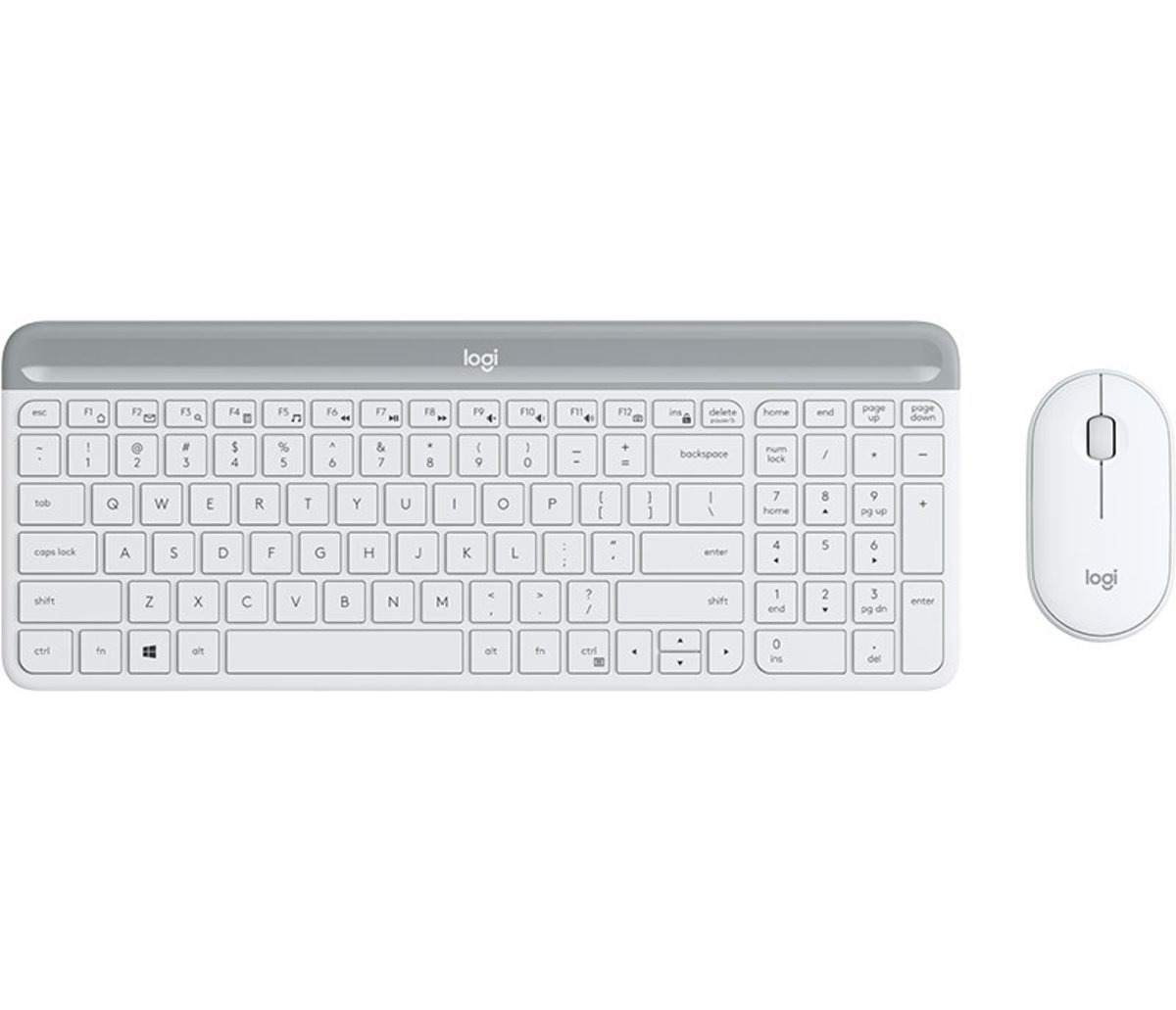 Logitech MK470 Slim 無線鍵盤與滑鼠組合 白色 8211 英文鍵盤