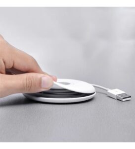 Baseus 電纜充電器繞線器充電底座線纜整理器支架適用於 Apple Watch 充電線使用白色