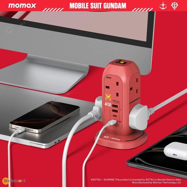 MOMAX – OnePlug PD20W 2xUSB-C + 2xUSB-A 7位拖板 高達 Gundam 馬沙 限量版 - Image 5