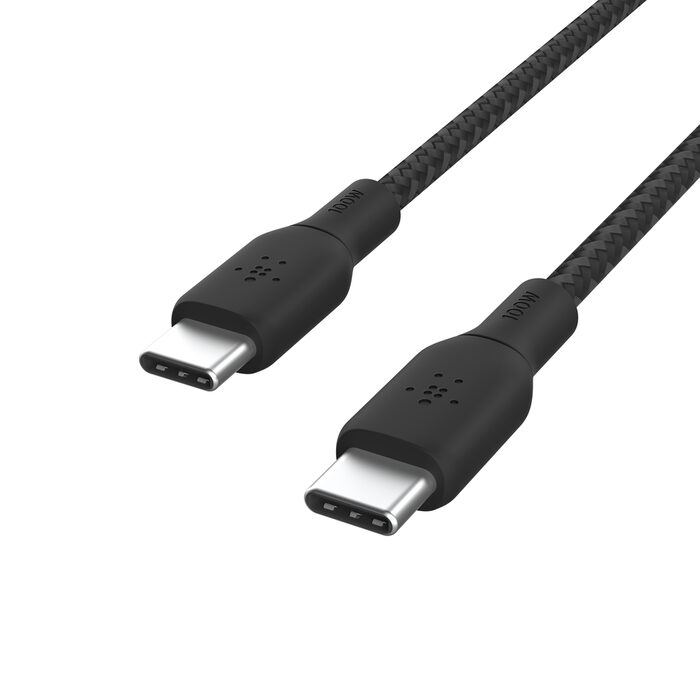 Alternative view of Belkin – BoostCharge USB-C 至 USB-C 100W 雙編織尼龍充電連接線 2米 黑色 (CAB014BT2MBK)