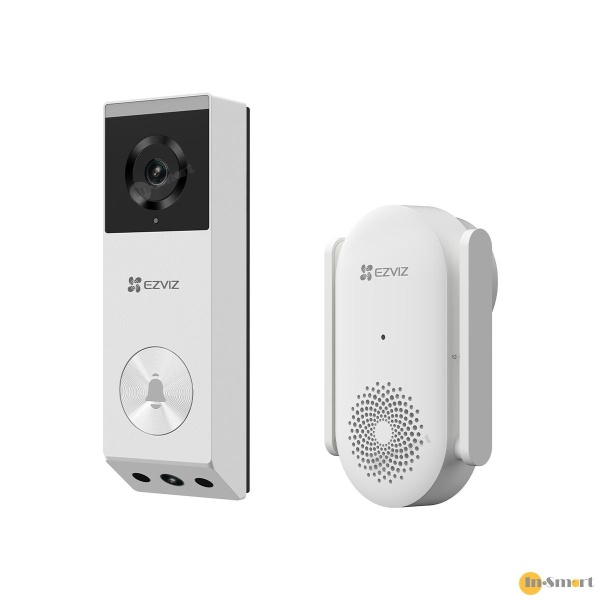 Ezviz – EP3X 2K 智能雙攝電子攝像門鐘連門鈴 100%無線安裝 無需鑽牆 可視變聲對話 智慧人形辦識