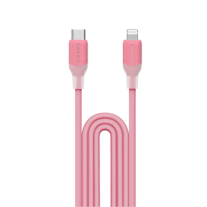 MOMAX – 1-Link Flow CL USB-C to Lightning 快充 充電線 (1.2米) - 粉紅色