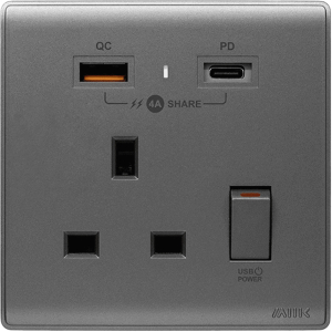 M2K PDQC Type CUSB 電制 單蘇 8211 支援 PD 038 QC30 18W 快充 9V03812V最大輸出 20W 8211 灰色