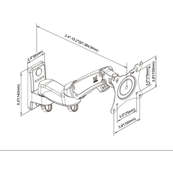 North Bayou – NB F150(2024新型號 S320) 氣壓式顯示器旋轉支架  (適合 17"-35") {F150 或 S320 ，隨機發貨} - Image 2