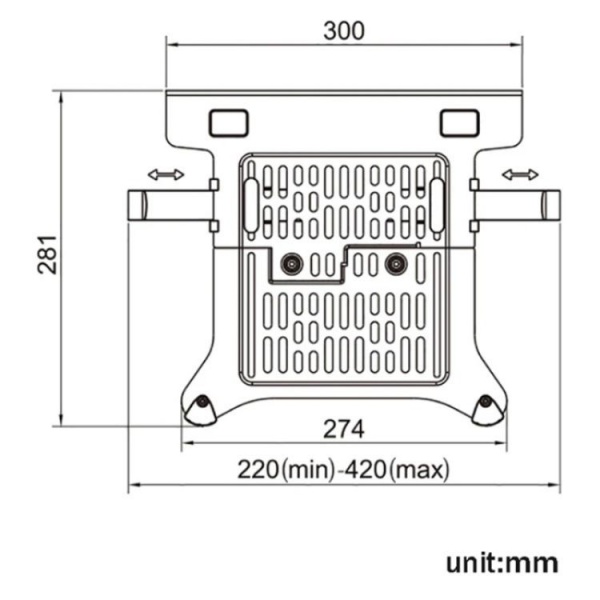 North Bayou – FP-2 手提電腦 專用托盤支架｜適用於10" ~ 17" 電腦 - Image 3