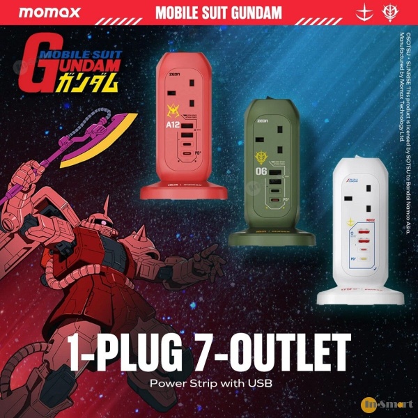 MOMAX – OnePlug PD20W 2xUSB-C + 2xUSB-A 7位拖板 高達 Gundam 馬沙 限量版 - Image 6