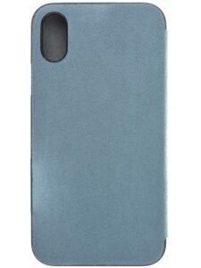 POWER SUPPORT 超細纖維仿麂皮人造革ultrasuede Flip Case For iPhone X 天藍色
