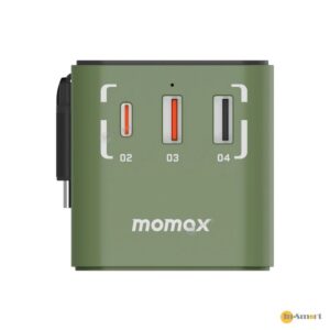 MOMAX 1-World 70W GaN 3插口及內置伸縮USB-C充電線手提電腦充電旅行插座 8211 高達 Gundam 渣古20 限量版