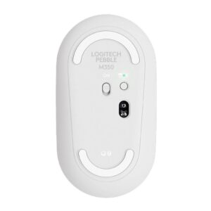 Logitech  升級版 PEBBLE 2 M350S 纖薄精巧藍牙滑鼠 910-006986 現代纖薄安靜具有可自訂按鈕  珍珠白