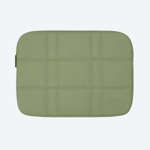 AMAZINGthing  羽絨款筆記本電腦包 輕巧時尚的 14 吋 MacBookiPad 平板電腦袋 8211 綠色