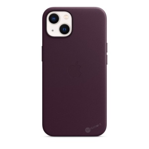 Apple – 原裝 iPhone 13 MagSafe 皮革護殼 車厘子深紅色 Dark Cherry
