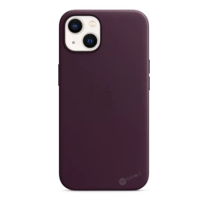 Apple – 原裝 iPhone 13 MagSafe 皮革護殼 車厘子深紅色 Dark Cherry