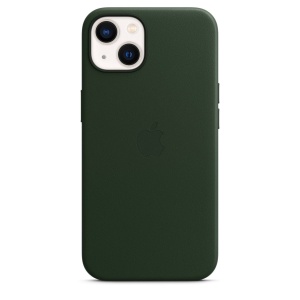 Apple – 原裝 iPhone 13 MagSafe 皮革護殼 杉綠色 Sequoia Green