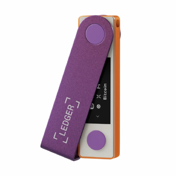 LEDGER – NANO X 藍牙冷錢包 手指錢包 - Bitcoin Wallet 比特幣 離線錢包 - 復古遊戲燈紫色