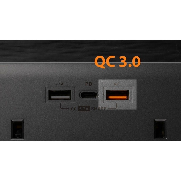 M2K – PDQC Type C/USB 電制 (孖蘇) - 支援 PD & QC3.0 18W 快充 9V&12V｜最大輸出 28.5W - 白色 - Image 2