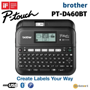 BROTHER – PT-D460BTHK 手提及電腦連接標籤機 (英文版) ｜藍牙及電腦連接｜標籤帶可用 3.5-18mm