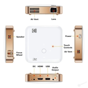 KODAK Kodak Luma 350 DLP 便攜式智能 Wi-Fi 超高清迷你投影機 Android