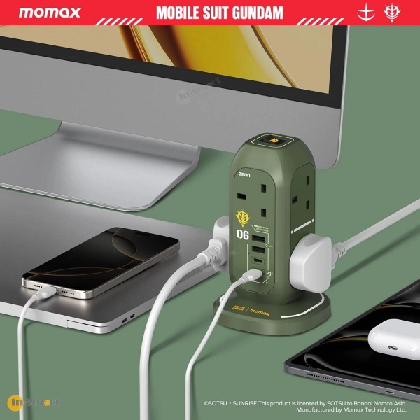 MOMAX – OnePlug PD20W 2xUSB-C + 2xUSB-A 7位拖板 高達 Gundam 渣古2.0 限量版 - Image 4