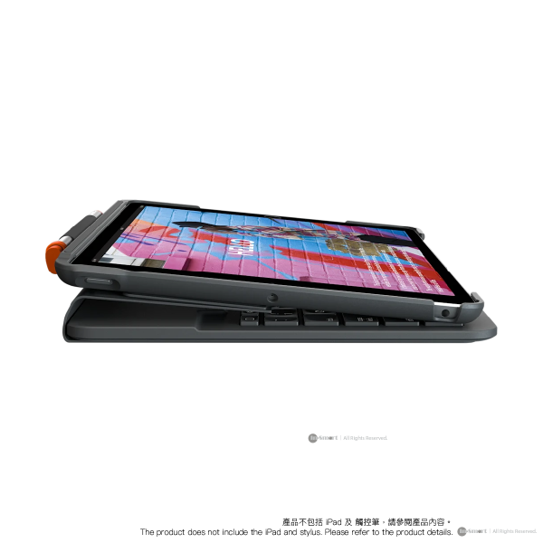 Logitech – SLIM FOLIO 適用於 iPad (第 7 代、第 8 代、第 9 代)  的 Slim Folio 鍵盤保護殼 920-009469 - Image 4