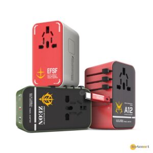 MOMAX 1-World 70W GaN 3插口及內置伸縮USB-C充電線手提電腦充電旅行插座 8211 高達 Gundam RX-78 限量版