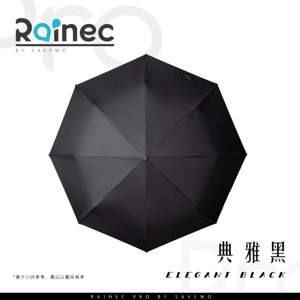 RAINEC – Rainec Pro BY SAVEWO 超輕不透光防UV潑水摺傘縮骨遮 (晴雨兼用) 黑色 - Image 4