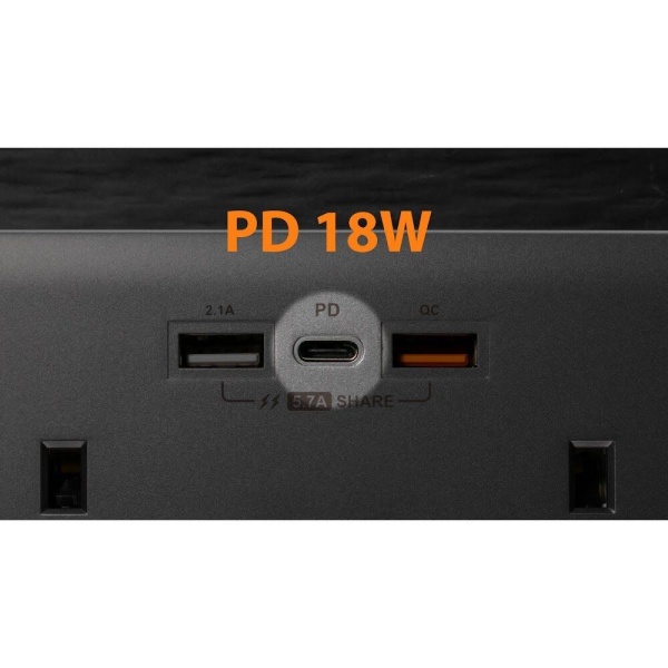 M2K – PDQC Type C/USB 電制 (孖蘇) - 支援 PD & QC3.0 18W 快充 9V&12V｜最大輸出 28.5W - 白色 - Image 3