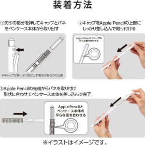 ELECOM  按壓伸縮筆筒型保護套For Apple Pencil 第二代觸控筆保護殼防滑防跌橡膠握把可夾式可以充電TB-APE2KCWH