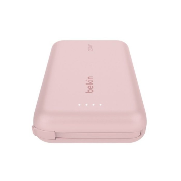 Belkin – Belkin BoostCharge 20W 10K 內建 USB-C 線的行動電源 便攜充電池 - 粉紅色 BPB021fqPK - Image 7