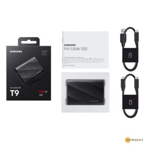 Samsung T9 4TB USB-C 外置便攜流動固態硬碟 外接式 SSD 極速USB 32 Gen 2支援高達 2000MBs 傳輸速度iPhone 電腦兩用MU-PG4T0BWW