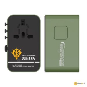 MOMAX 1-World 70W GaN 3插口及內置伸縮USB-C充電線手提電腦充電旅行插座 8211 高達 Gundam 渣古20 限量版