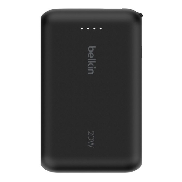 Belkin – Belkin BoostCharge 20W 10K 內建 USB-C 線的行動電源 便攜充電池 - 黑色 BPB021fqBK - Image 4