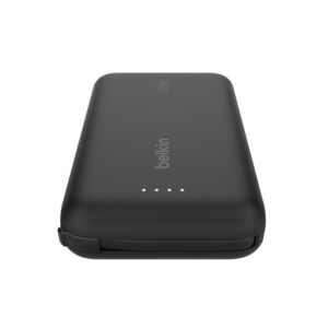 Belkin Belkin BoostCharge 20W 10K 內建 USB-C 線的行動電源 便攜充電池 8211 黑色 BPB021fqBK