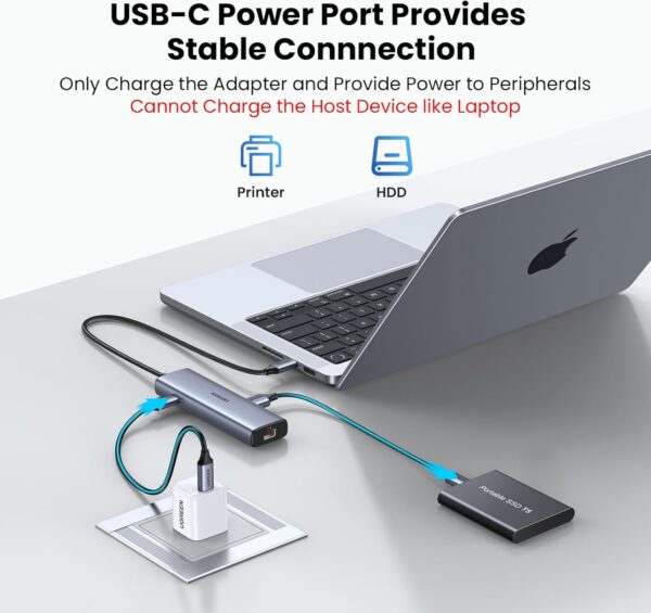 UGREEN USB-C 以太網適配器 5合1集線器 - Image 9