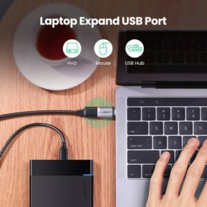 UGREEN OTG Type C 轉 USB 30 A 轉接器太空灰