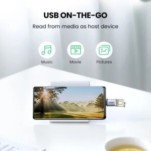 UGREEN OTG Type C 轉 USB 30 A 轉接器太空灰