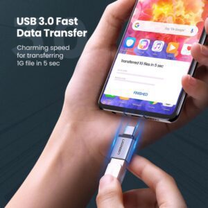UGREEN OTG Type C 轉 USB 30 A 轉接器太空灰