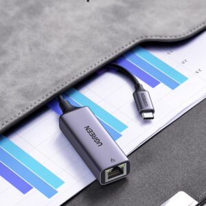 UGREEN 50737 USB Type C至101001000M以太網適配器太空灰色